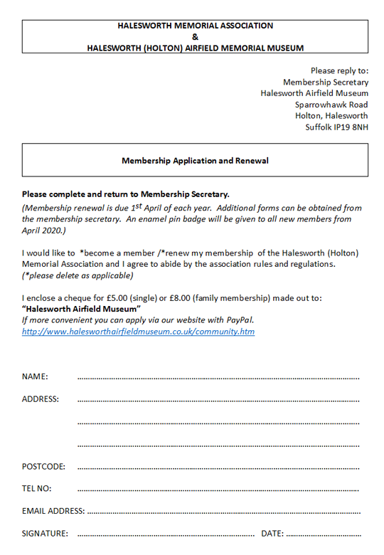 Membership Renewal Form